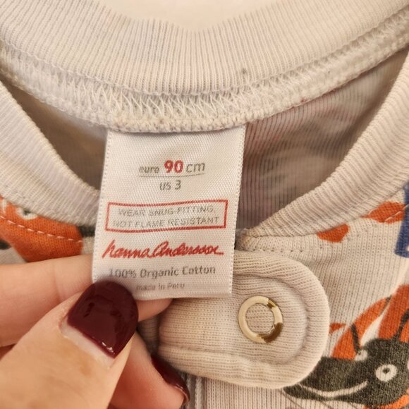 BUNDLE (2) Hanna Andersson Pajamas Full Zip Trains Dragons Toddler Boys 3T - Picture 12 of 13